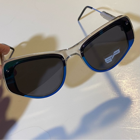 Spitfire Ultra1 Cat3 clear frame blue/green coated lenses NWT see pics - Picture 2 of 6